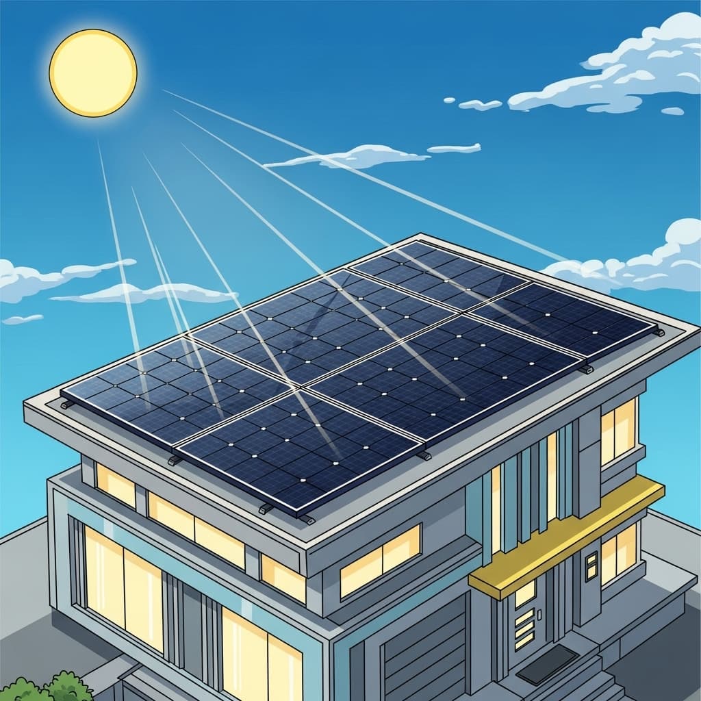 House with solar panels